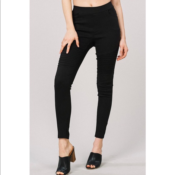 Pants - LAST ONE!!!! Black High Waist Moto Jeggings